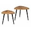 Tower Living Salontafel set van 2 Viola triangle 60/50 – naturel
