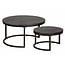 Tower Living Salontafel set van 2 Viola rond 70/55 – zwart