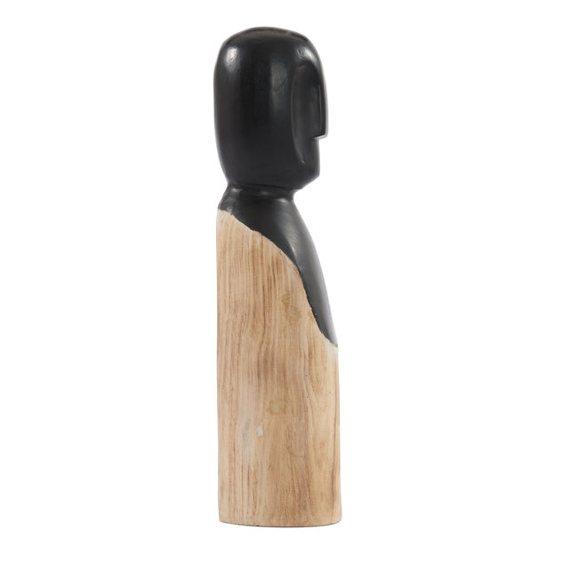 Light en Living Ornament LUMUNA  hout naturel+zwart 11,5 x 12 x 41 cm