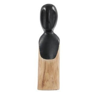 Light en Living Ornament LUMUNA  hout naturel+zwart 11,5 x 12 x 41 cm