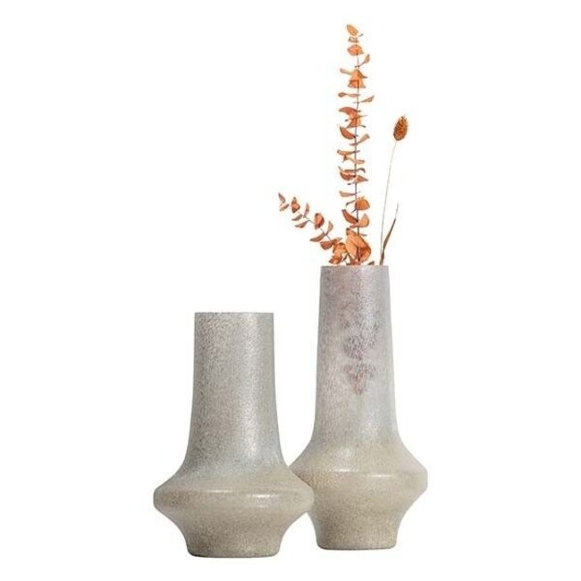 Woood Vaas Mid Century Glas  jade groen - 2 maten