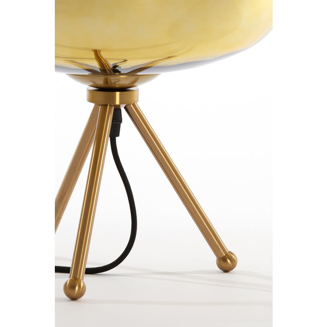 Light en Living Tafellamp Ø30x43 cm MAYSON glas  goud-helder+goud