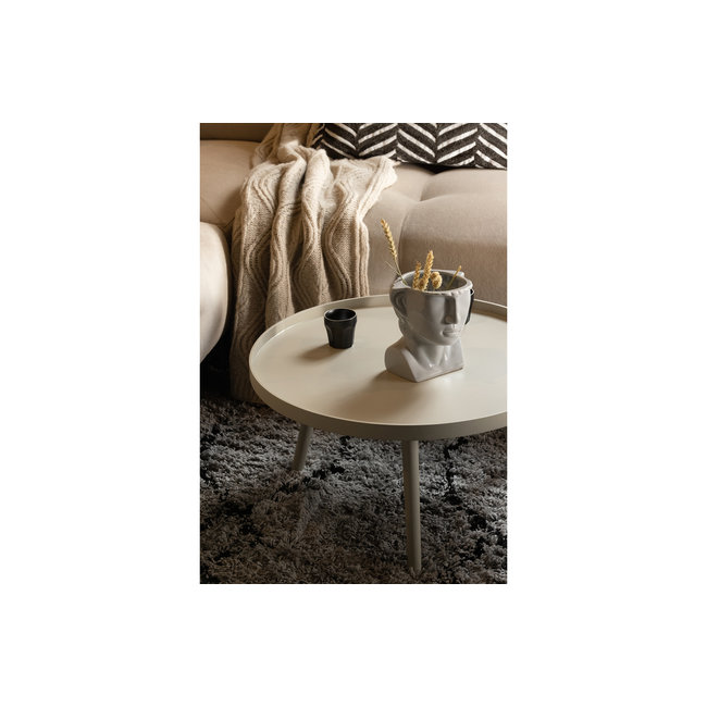 Woood Mesa Bijzettafel L Hout Antique Beige 34 X Ø 60