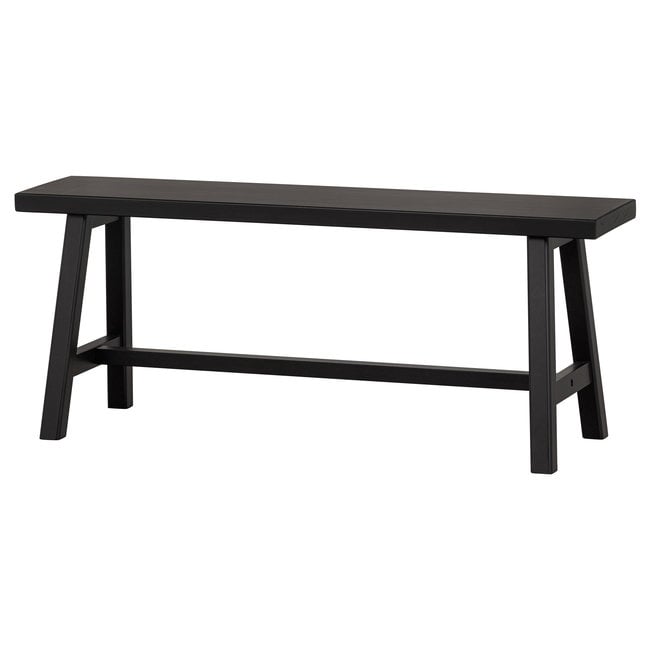Woood Imme Bankje Hout Zwart 110cm