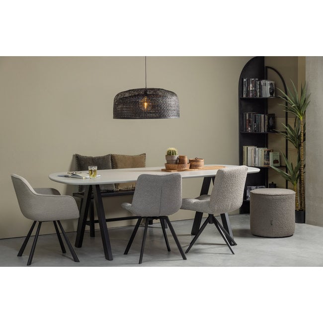 Woood Imme Bankje Hout Zwart 110cm
