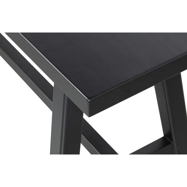 Woood Imme Bankje Hout Zwart 110cm
