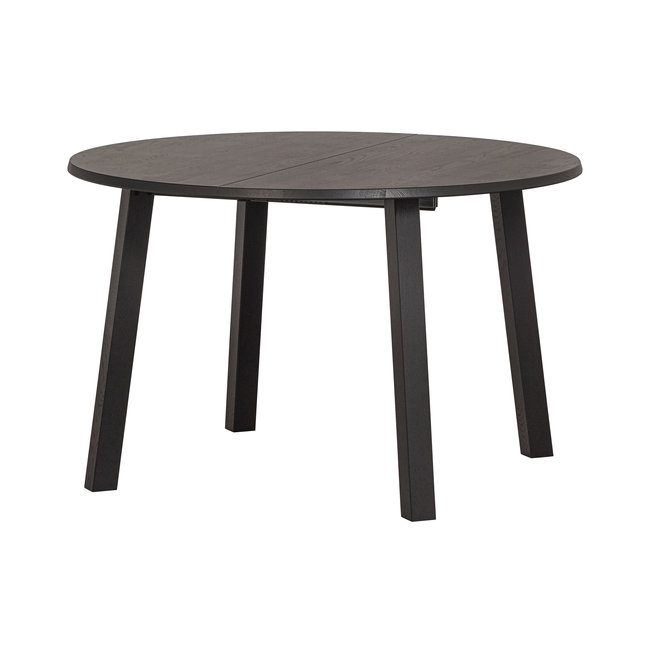 Woood Lange Jan Uitschuifbare Eettafel Rond Eiken Blacknight [fsc]