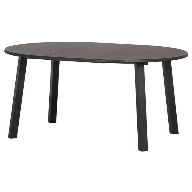 Woood Lange Jan Uitschuifbare Eettafel Rond Eiken Blacknight [fsc]