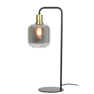 Light en Living Tafellamp 27x18x58 cm LEKAR antiek  brons+smoke glas