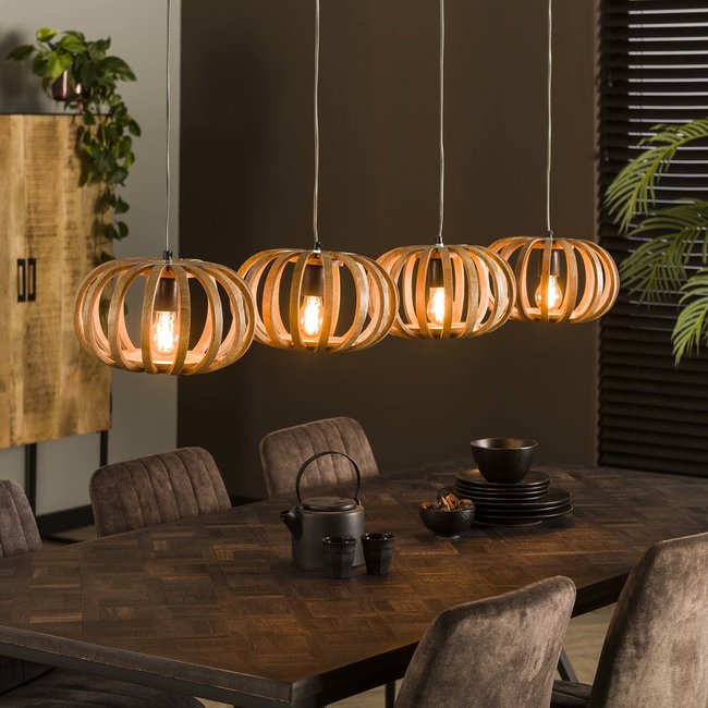 WoonStijl Hanglamp 4L stripes