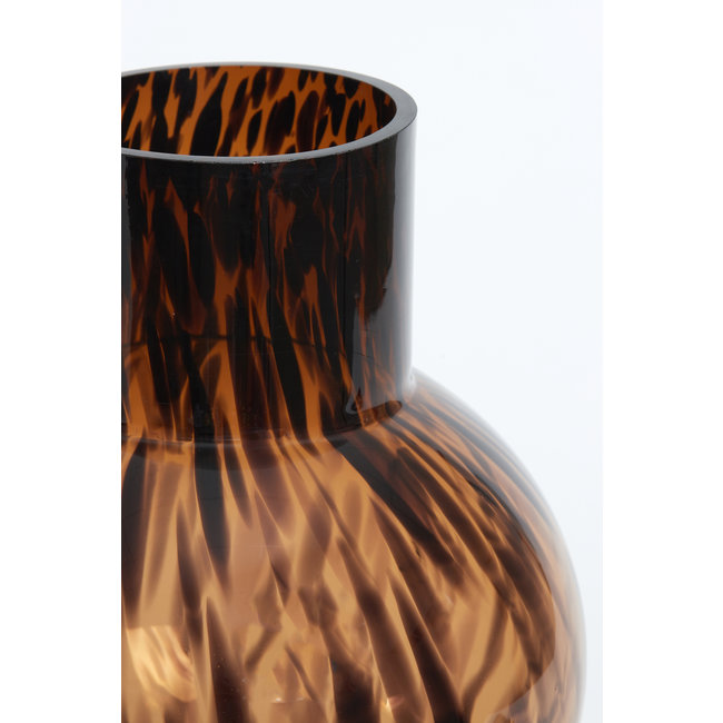 Light en Living Vaas NARRA glas bruin-donker bruin - Ø17,5x31 cm 
