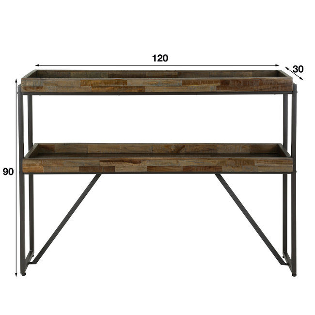 WoonStijl Haltafel Teca layer opstaande rand