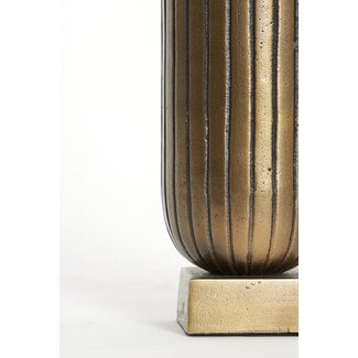 Light en Living Vaas Jirona ruw antiek brons 11 x 11 x 38 cm