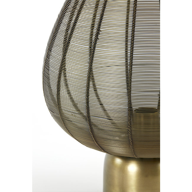 Light en Living Tafellamp Suneko antiek brons - Ø 25 x 34 cm
