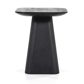 Eleonora Bijzettafel Aron vierkant 40x40 – zwart