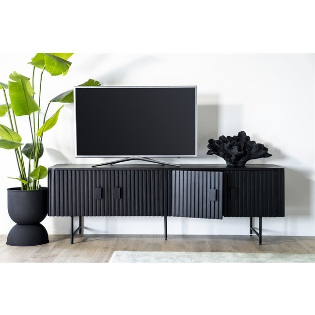 Eleonora TV meubel Remi 4-drs. - zwart