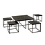 Tower Living Salontafel set van 5 Via – Gerecycled teak black