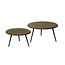 Tower Living Set van 2 bijzettafels Rolo – gerecycled teak greywash