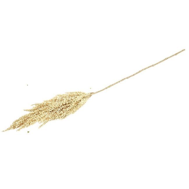 Countryfield Kunsttak Sorghum beige - Sfeervolle zijden tak voor in de vaas
