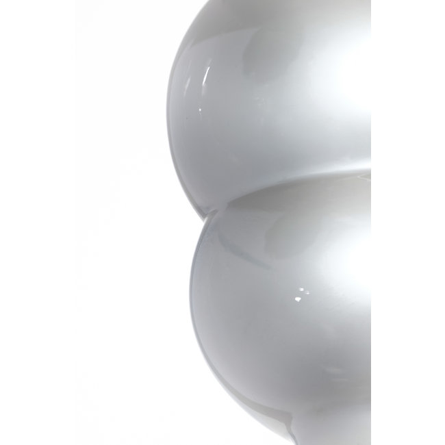 Light en Living Hanglamp MISTY glas smoke + mat zwart - 2 maten