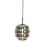 Light en Living Hanglamp MISTY glas smoke + mat zwart - 2 maten