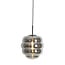 Light en Living Hanglamp MISTY glas  smoke+mat zwart - 2 maten