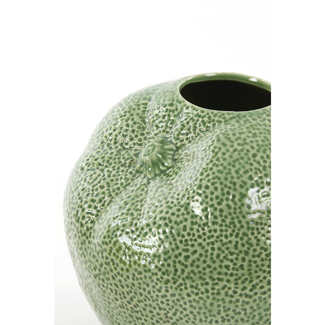 Light en Living Vaas 20,5x19,5x18,5 cm ORANGE  keramiek groen