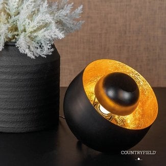 Countryfield Tafellamp Sahani zwart/goud