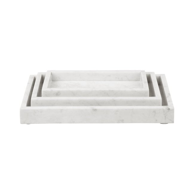 Present Time Schaal Marble Medium wit