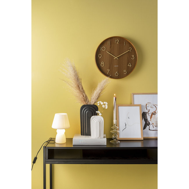 Karlsson Wandklok Pure Medium Dark Wood Ø 40 cm