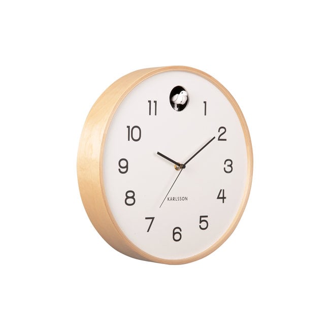 Karlsson Wandklok Natural Cuckoo wit Ø 31.5 cm