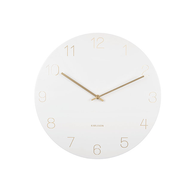 Karlsson Wandklok Charm Engraved Numbers wit Ø 35 cm