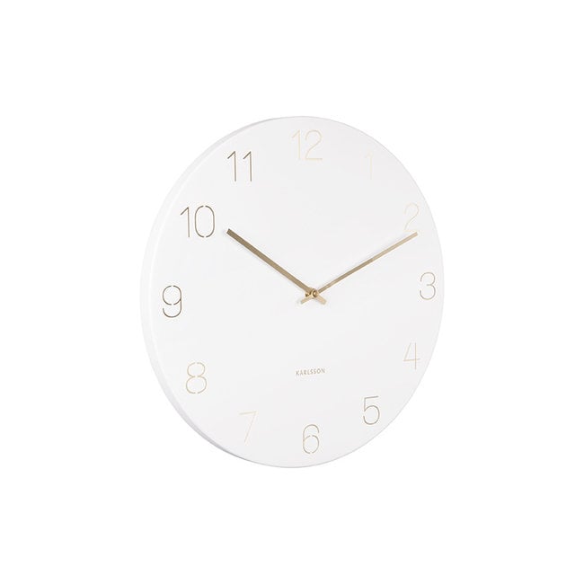 Karlsson Wandklok Charm Engraved Numbers wit Ø 35 cm