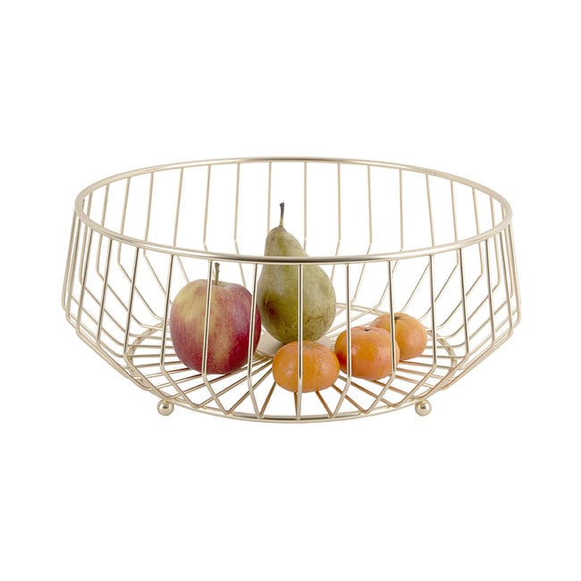 Present Time Fruitschaal Linea Kink groot goud
