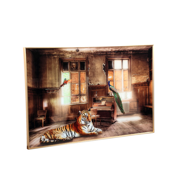 PTMD Melani Glass schilderij verlaten huis