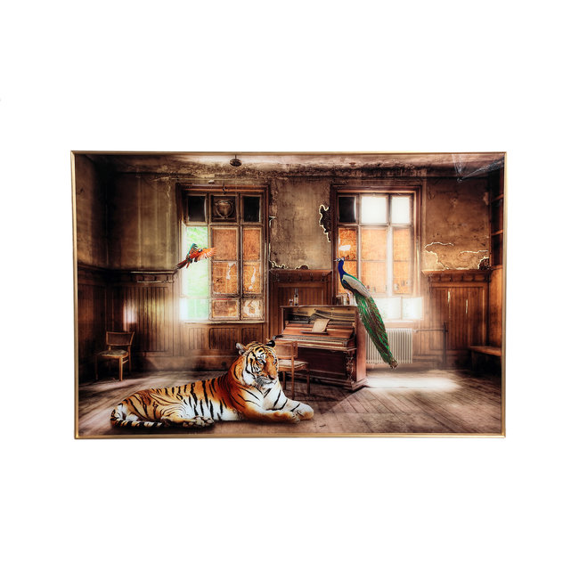 PTMD Melani Glass schilderij verlaten huis