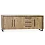 WoonMax Rimini dressoir 3 deurs - 3 lades Lamulux mango 225 cm