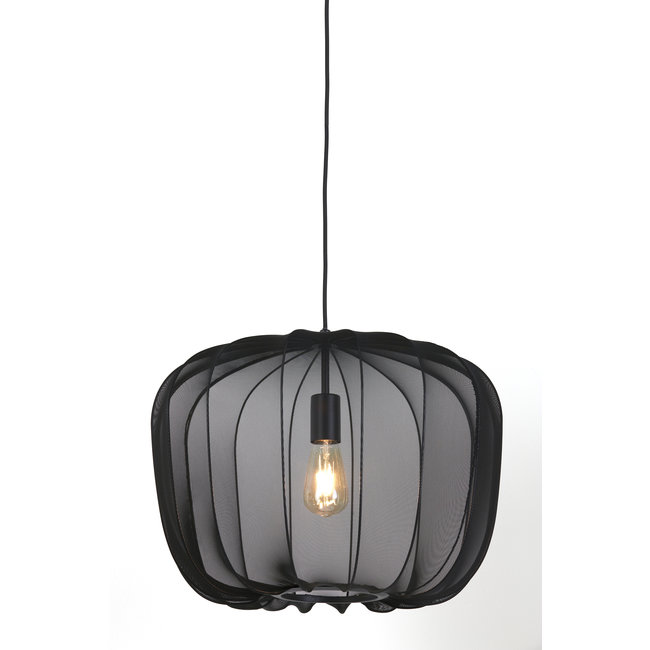 Light en Living Light & Living Hanglamp PLUMERIA zwart - Ø50x37,5 cm