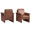 WoonMax Fauteuil Portland rug laag stof Art beige showroommodel