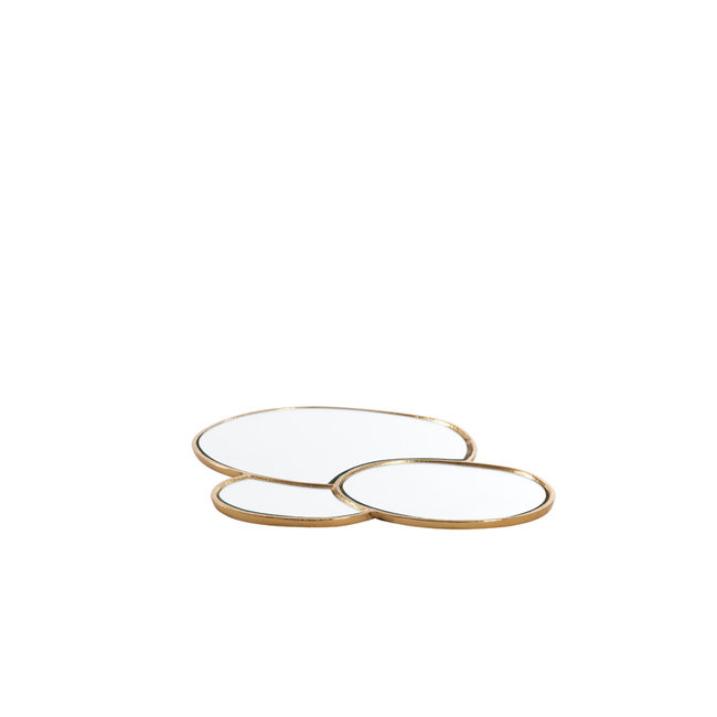 Light en Living Plateau DALENA glas goud - 2 maten