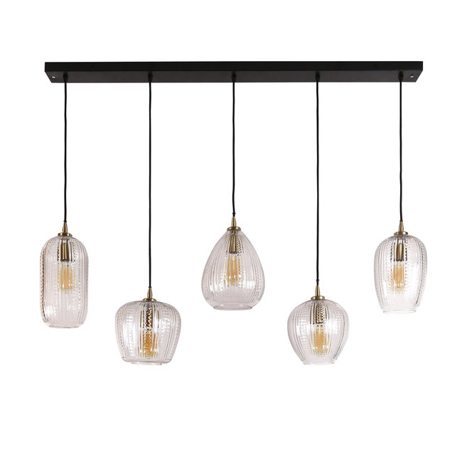 WoonStijl Hanglamp 5L diamond grain mix