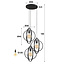 WoonStijl Industriële Hanglamp 3L Turn around getrapt - Charcoal