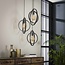 WoonStijl Industriële Hanglamp 3L Turn around getrapt - Charcoal