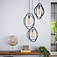 WoonStijl Industriële Hanglamp 3L Turn around getrapt - Charcoal