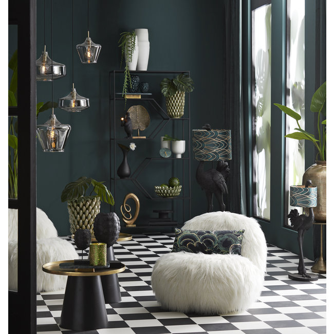 Light en Living Hanglamp Ø22x21 cm SOLLY antiek brons+smoke glas