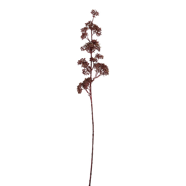 PTMD Kunsttak Leaves Plant metallic burgundy viburnum spray