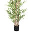 PTMD Kunstplant Leaves Plant green bamboo natural in pot - 240 cm hoog