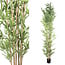 PTMD Kunstplant Leaves Plant green bamboo natural in pot - 240 cm hoog