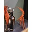 PTMD Kunsttak Twig Plant orange amaranthus hanging spray