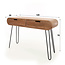 WoonStijl Kaptafel 2L Barrel - Mangohout & Zwart Metaal